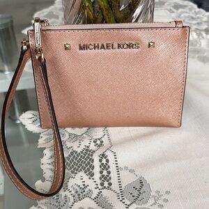 Michael Kors Kara Wristlet In Ballet Pink
